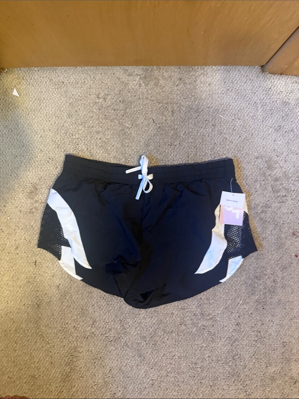 Black Shorts with White Accents